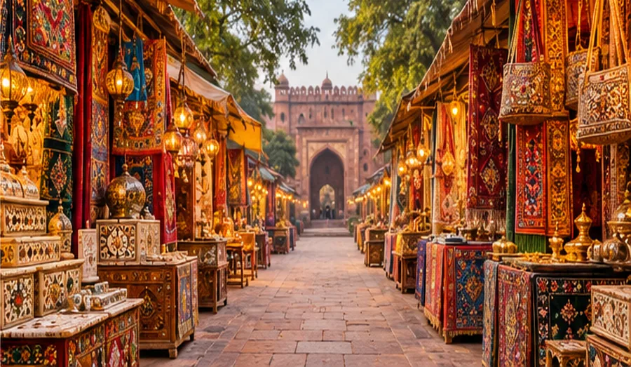 Traditional market in Agra