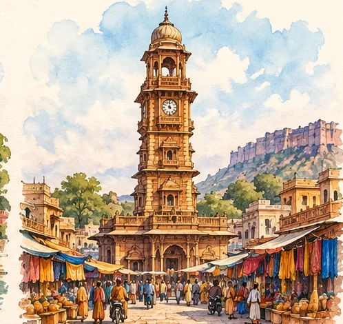 Clock Tower & Sardar Market, Jodhpur