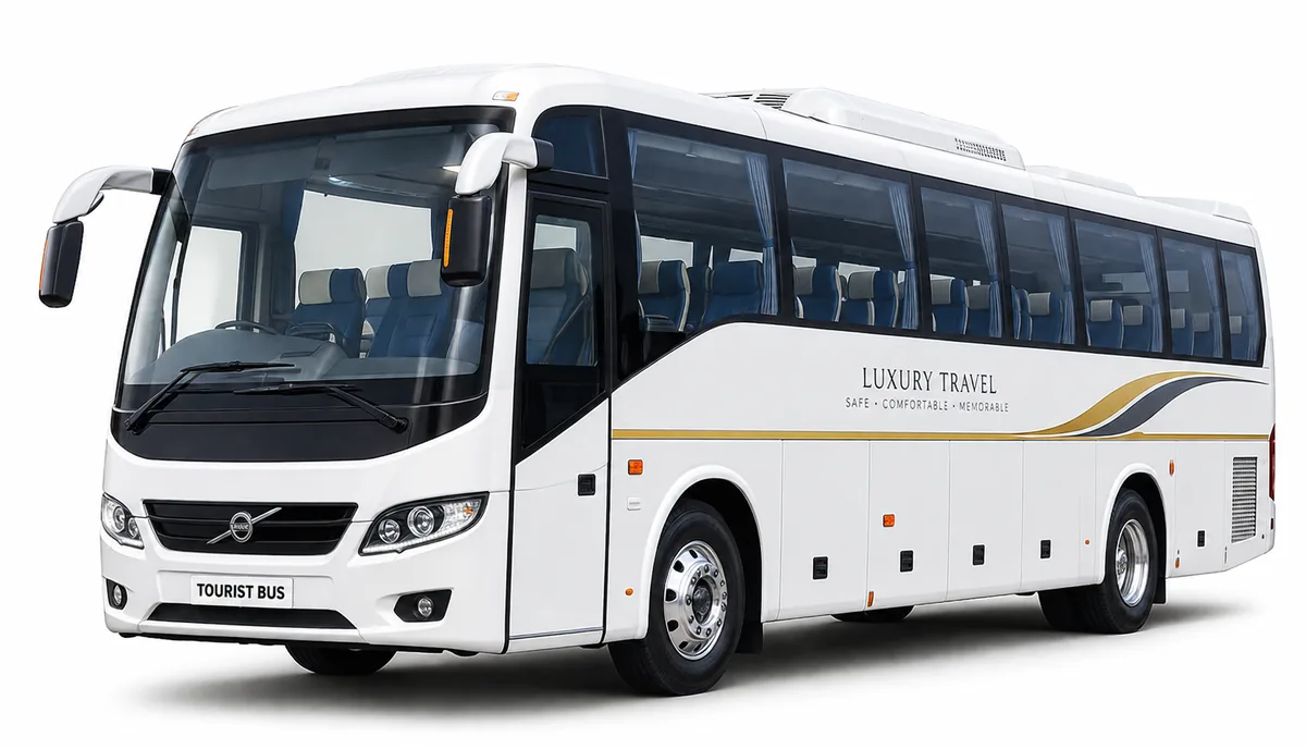 White BUS for group tours