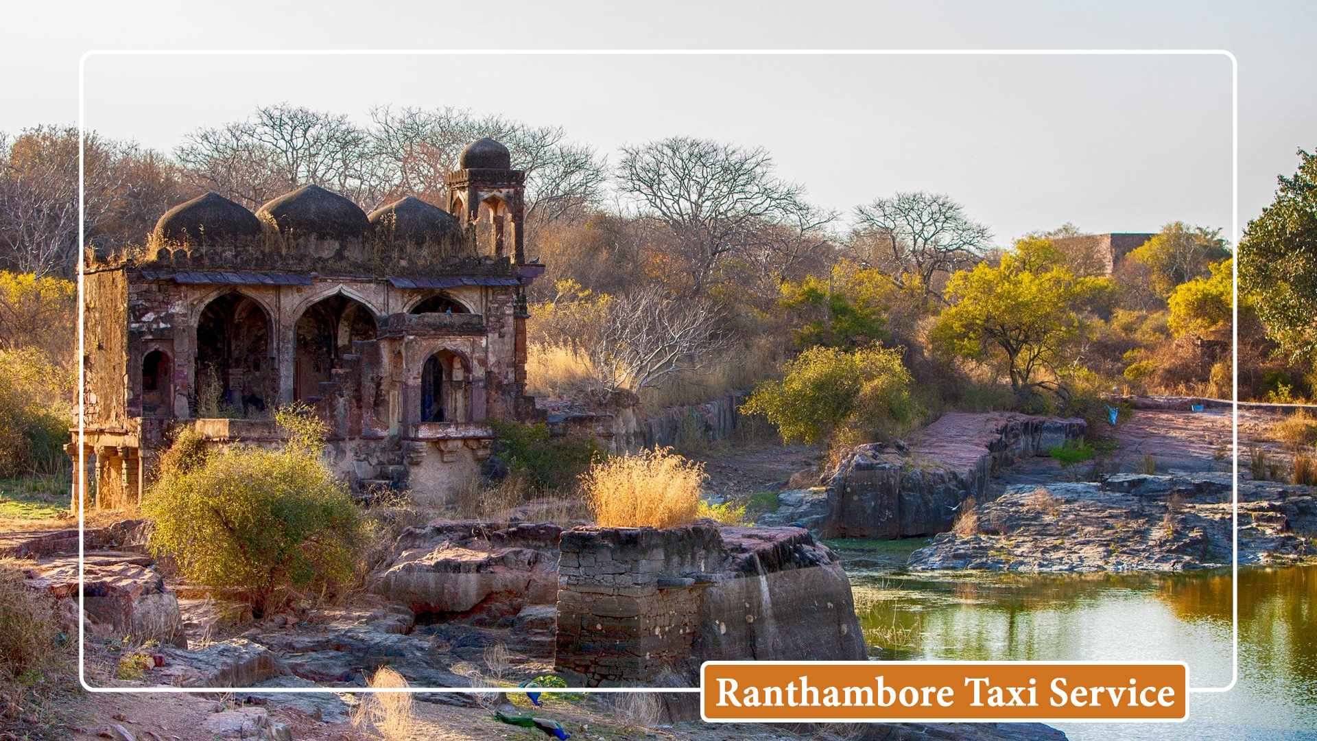 This image depicts the Jaipur to Ranthambore taxi service with a beautiful view of Ranthambore.